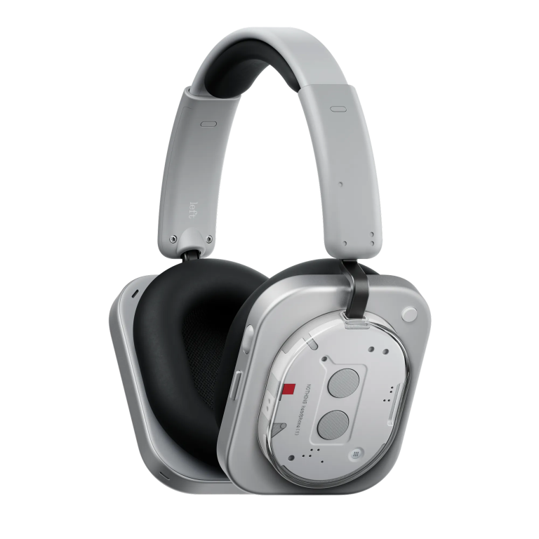 Nothing Headphone (1) Wireless ANC Headphones (White) — Headphones three-quarter view