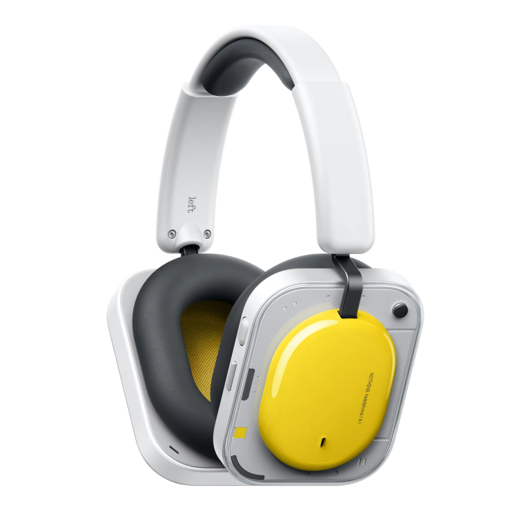 Nothing Headphone (a) Wireless ANC Headphones (Yellow) — Headphones three-quarter view