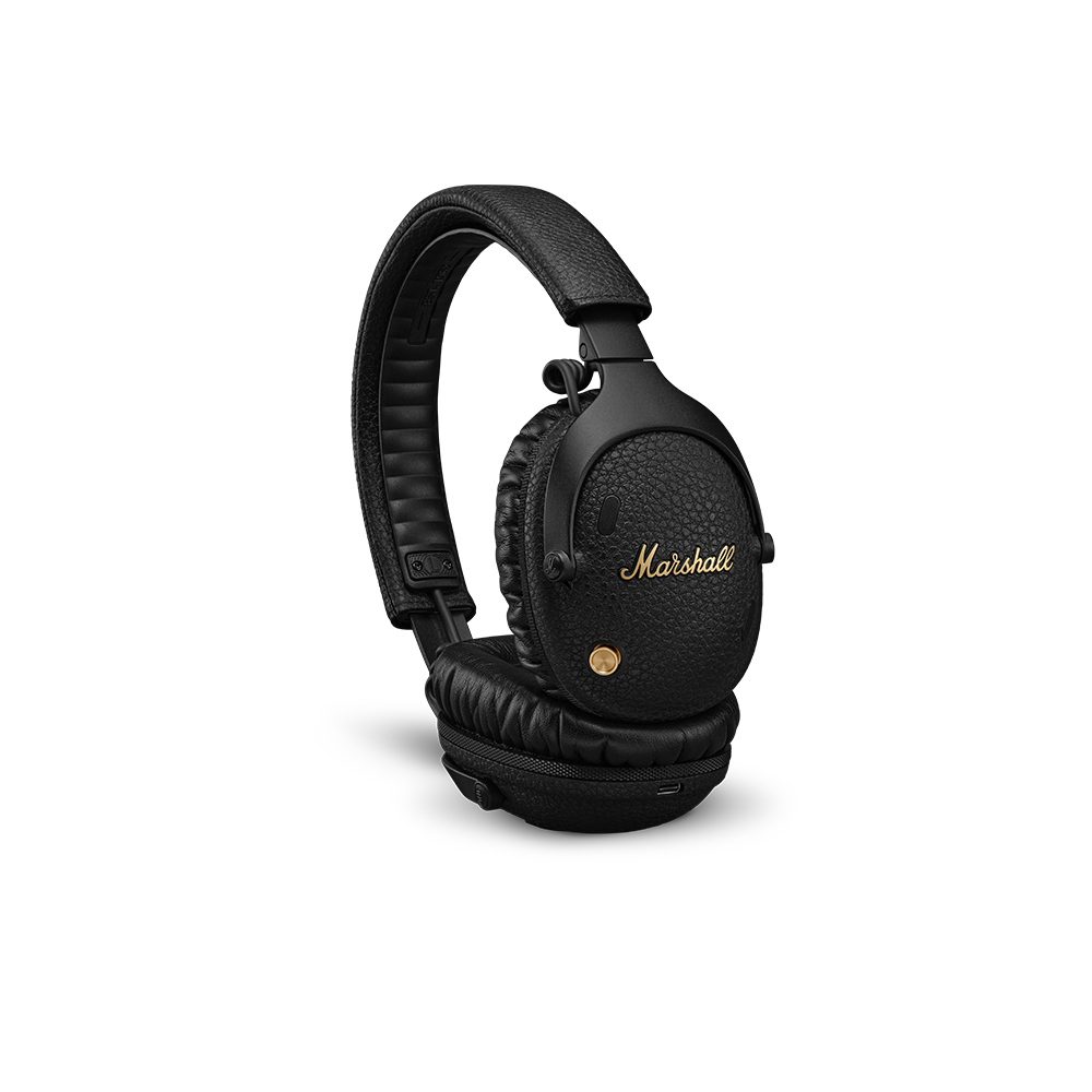 Marshall Monitor III A.N.C. Black целиком, белый фон
