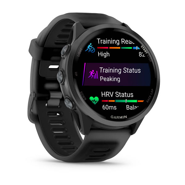 Garmin Forerunner 570 47mm (Black) — Opposite angled view