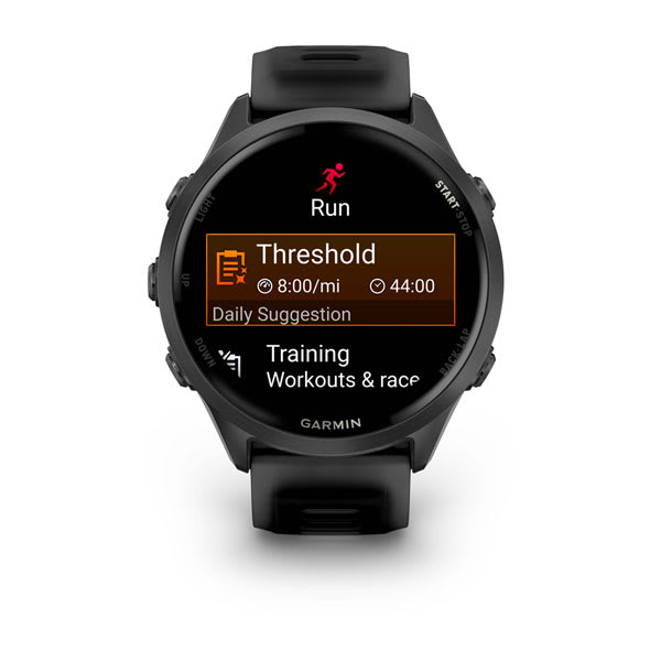 Garmin Forerunner 570 47mm (Black) — Front feature screen