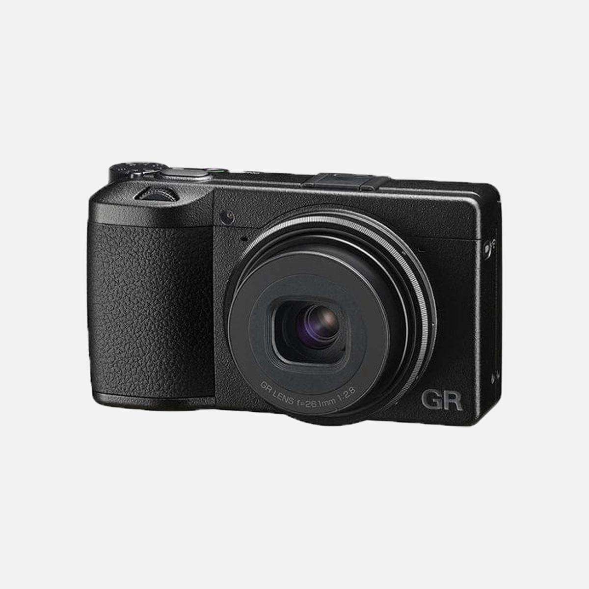 Ricoh GR IIIx Compact Camera (Black) — Camera and fixed lens detail