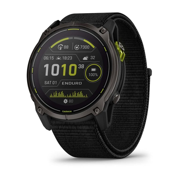 Garmin Enduro 3 51mm black carbon grey — Three-quarter front view