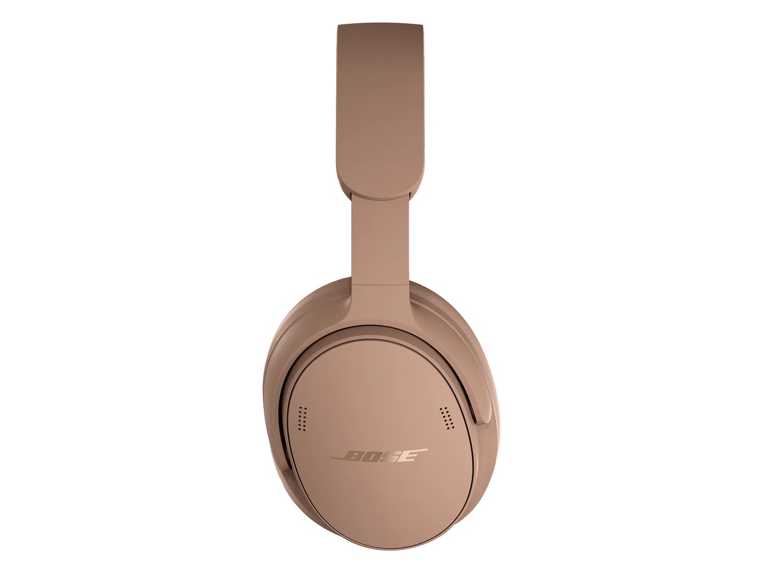 Bose QuietComfort Headphones (2nd Gen) in Hazelnut Taupe — left earcup and headband side view