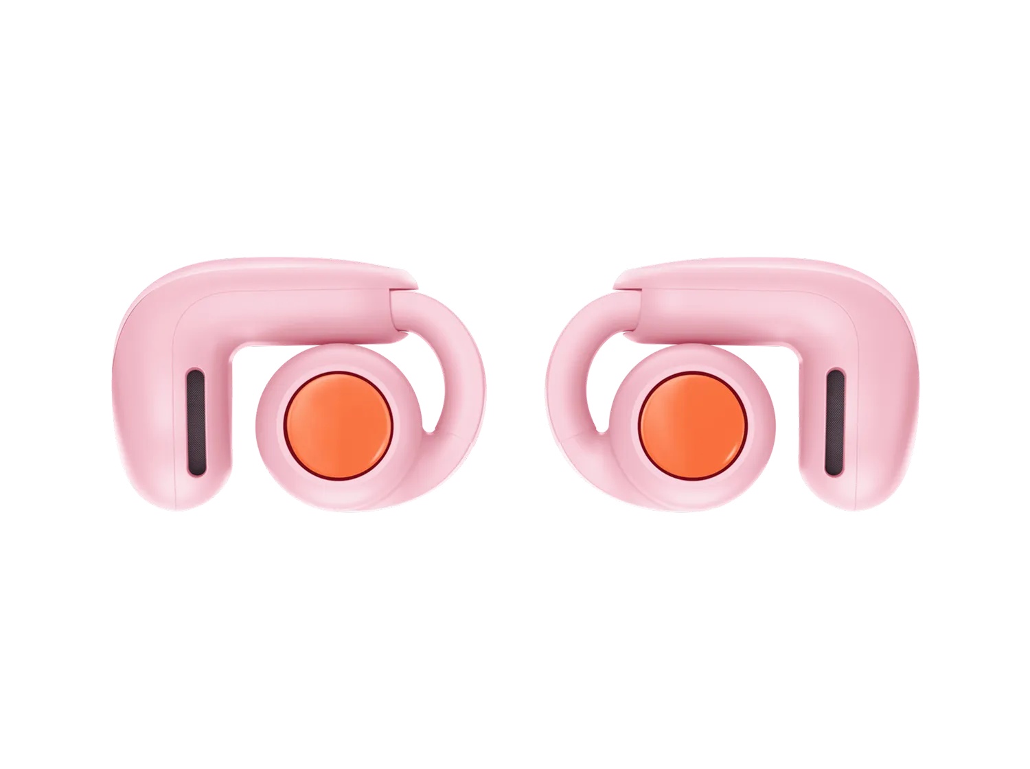 Bose Ultra Open Earbuds (2nd Gen) in Sky Pink — front view of left and right earbuds