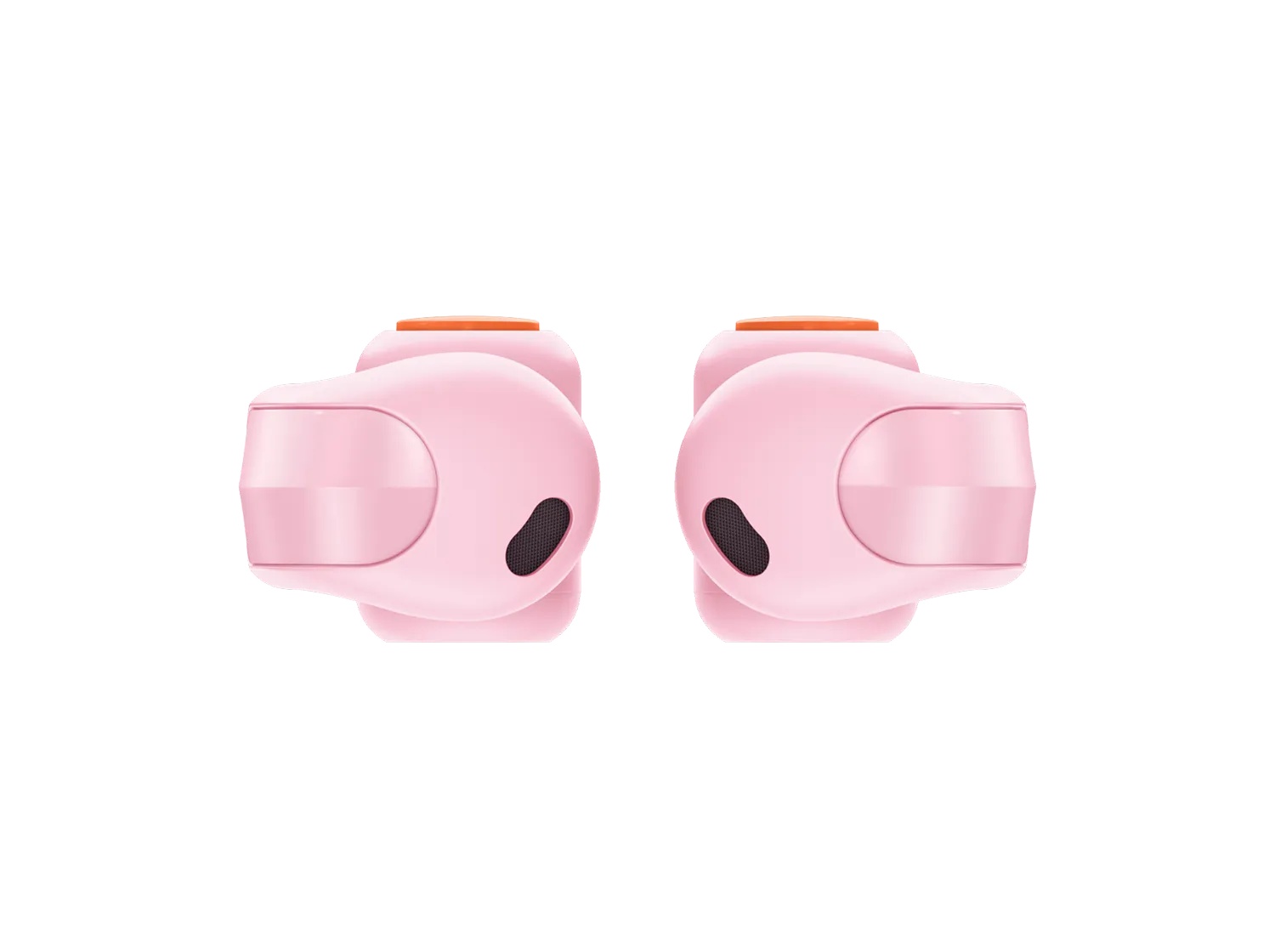 Bose Ultra Open Earbuds (2nd Gen) in Sky Pink — rear view of left and right earbuds