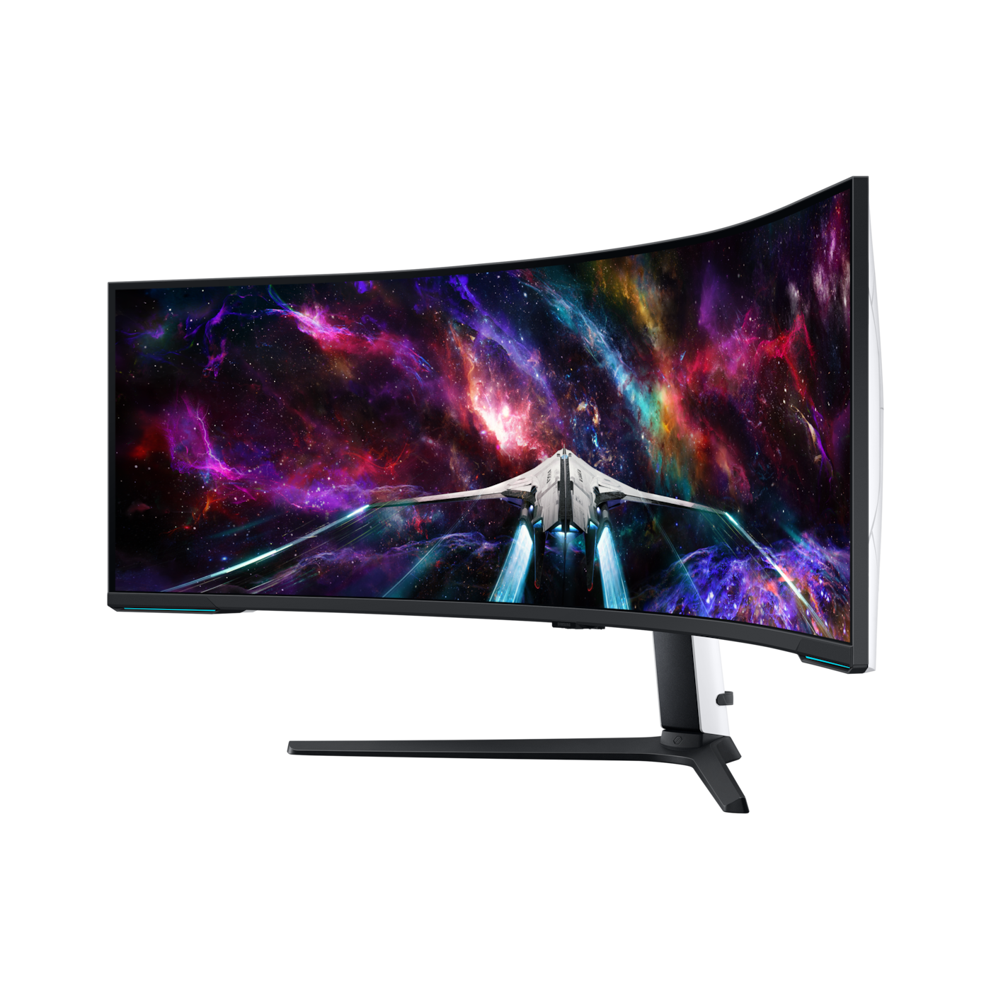 Samsung Odyssey Neo G9 57-inch Gaming Monitor (LS57CG954NUXEN) — front right angle