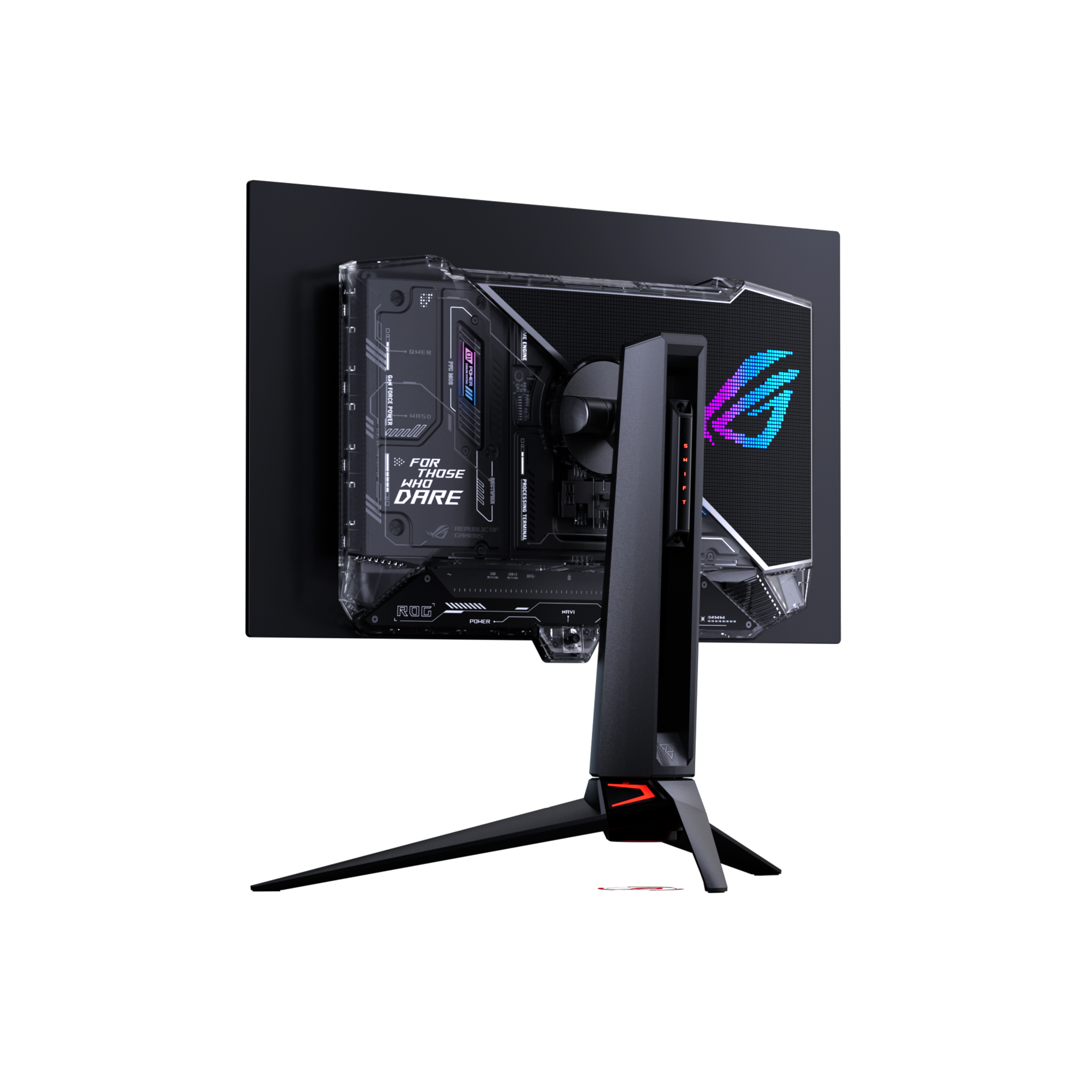 ASUS ROG Swift OLED PG27UCWM Gaming Monitor — opposite rear three-quarter view