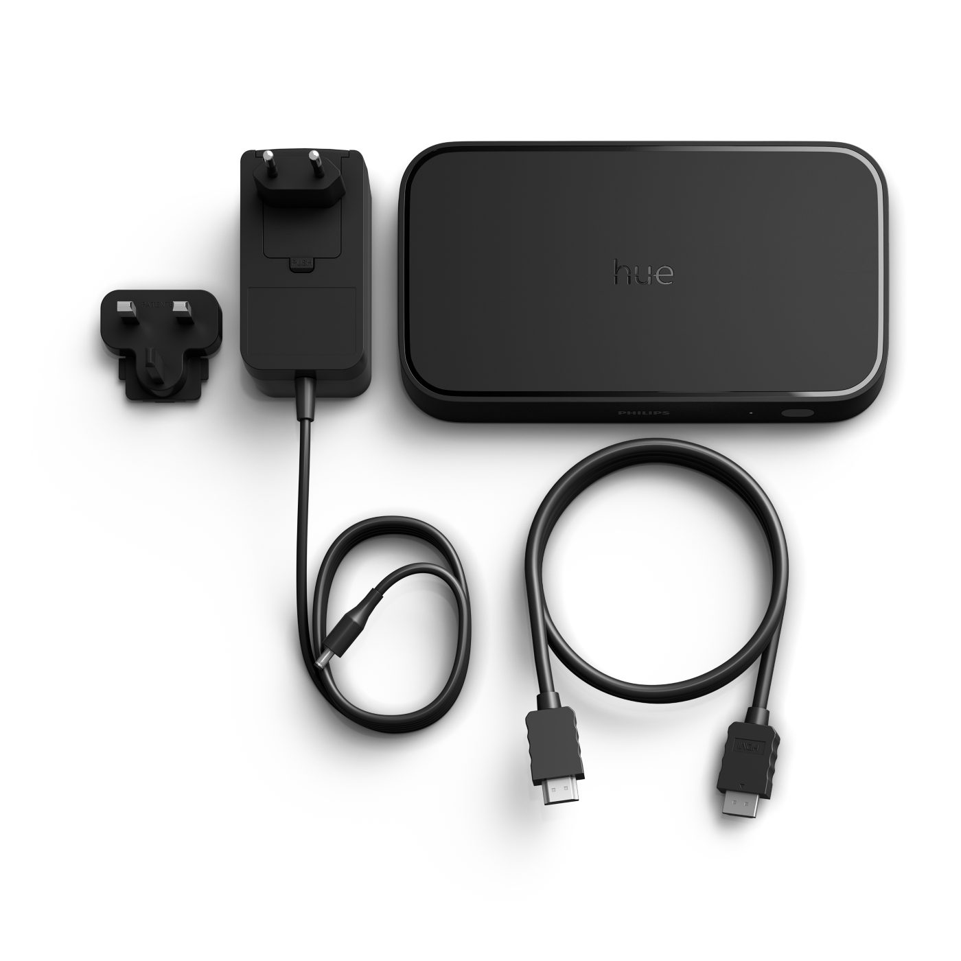 Philips Hue Play HDMI Sync Box 8K (Black) — Included EU adapters and HDMI cable