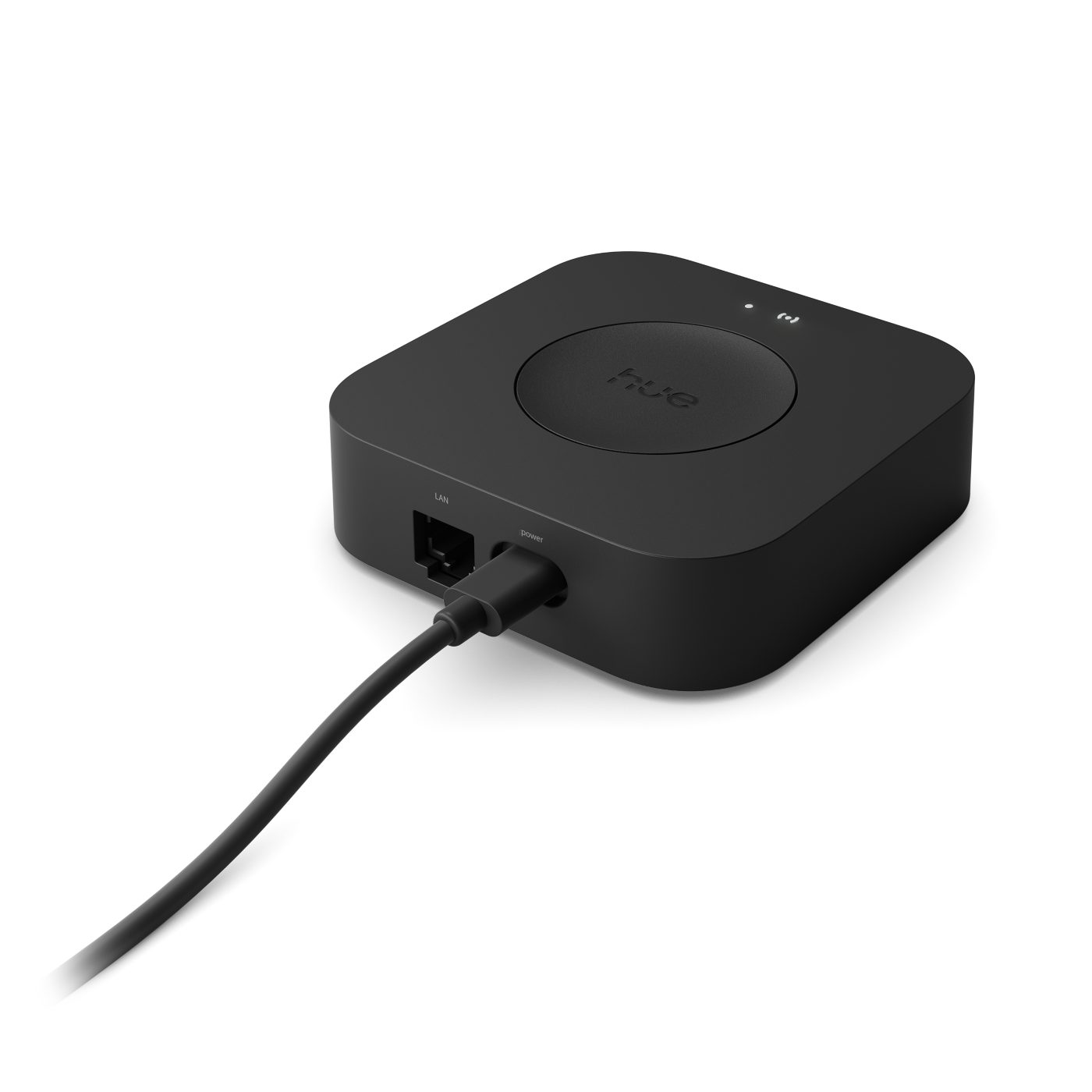 Philips Hue Bridge Pro (Black) — Power cable connected