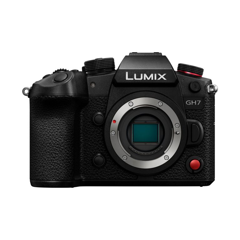 Panasonic LUMIX GH7 Mirrorless Camera (Black, Body Only) — Front camera body and sensor