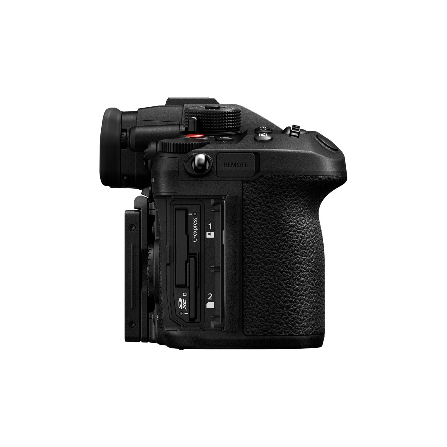 Panasonic LUMIX GH7 Mirrorless Camera (Black, Body Only) — Grip-side profile