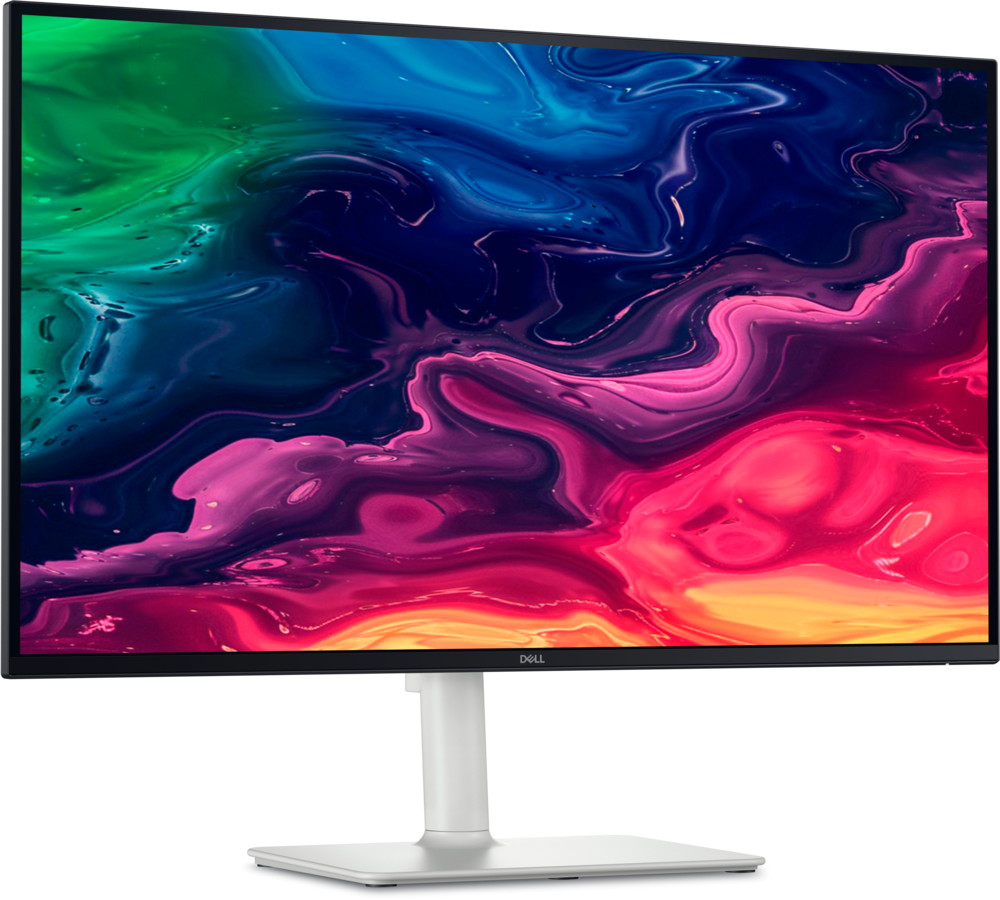 Dell 27 Plus 4K USB-C Monitor S2725QC 120Hz (White) — Front right three-quarter view