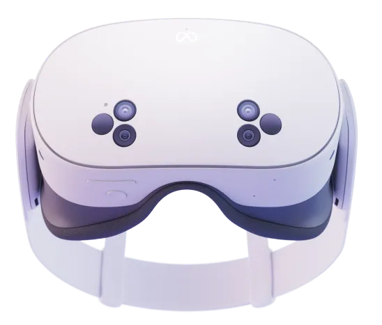 Meta Quest 3S 256GB Mixed Reality Headset (White) — Front view of the headset
