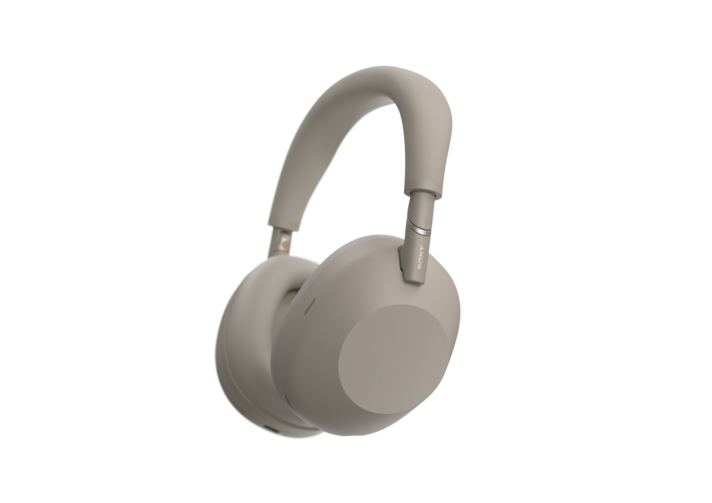 Sony WH-1000XM6 Wireless Noise Cancelling Headphones (Sandstone) — Three-quarter product view