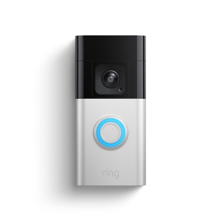 Ring Battery Video Doorbell Pro 2024 Satin Nickel — Front view of Satin Nickel doorbell