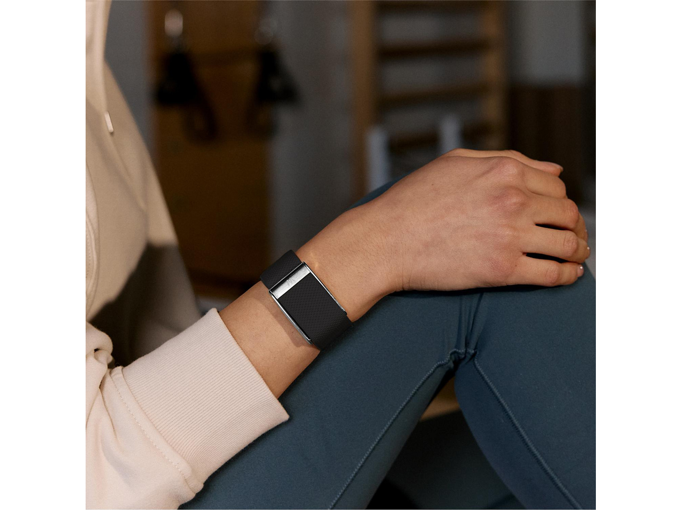 WHOOP MG Life wearable in Obsidian/Titanium worn during outdoor training